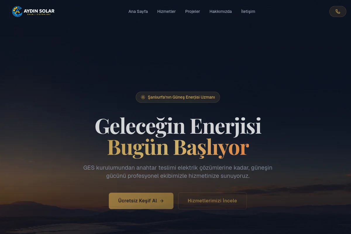 Aydın Solar · Web sitesi