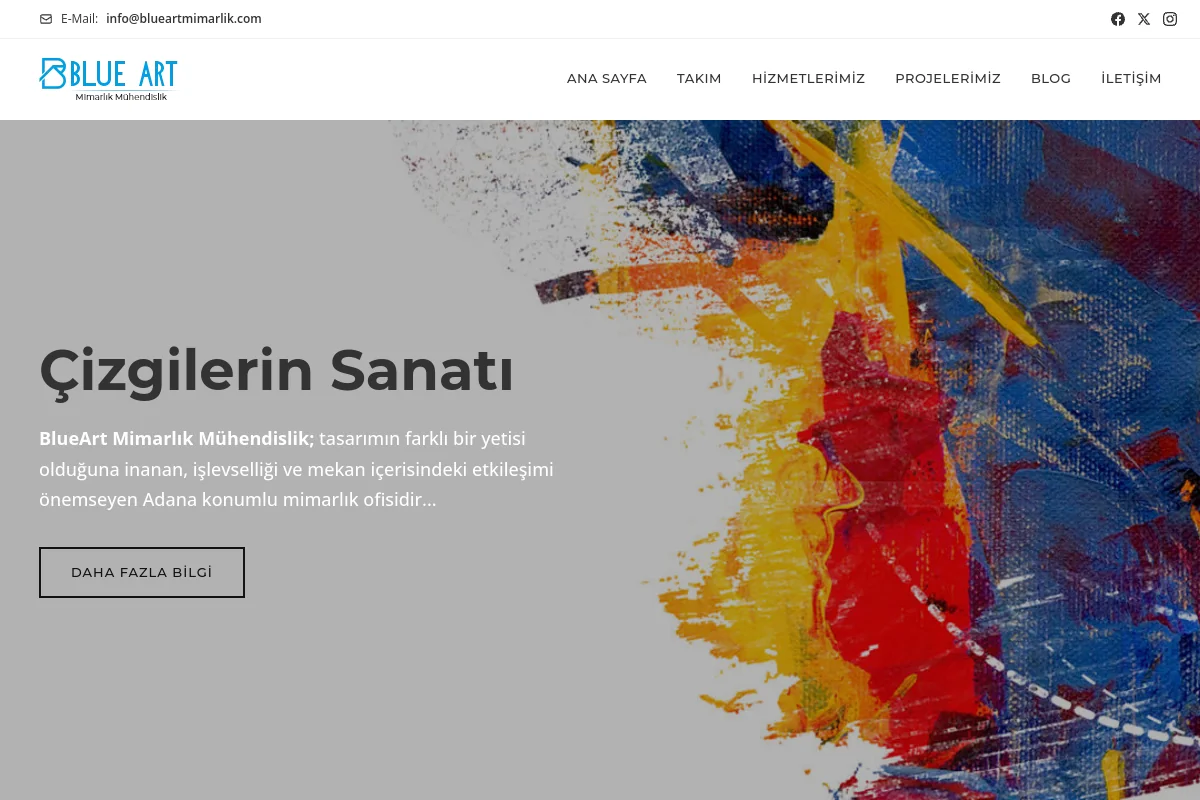 Blue Art Mimarlık · Web sitesi
