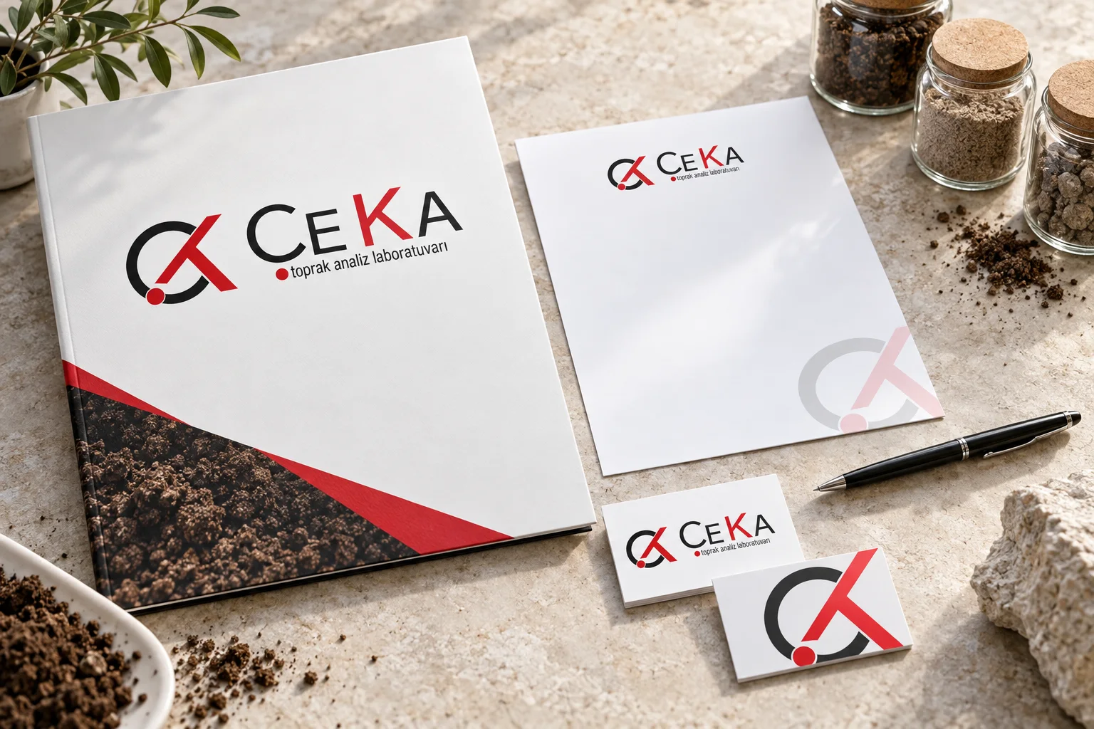 CEKA Toprak Analiz Laboratuvarı · Marka kimliği, Basılı işler