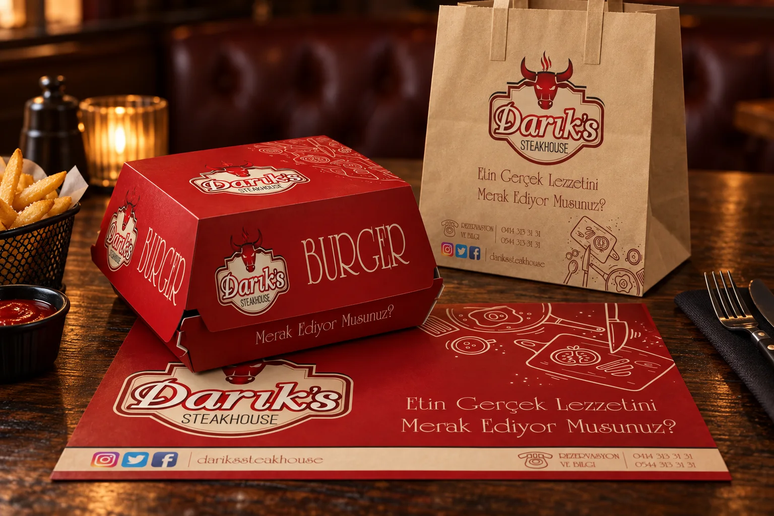 Darık’s Steakhouse · Basılı işler