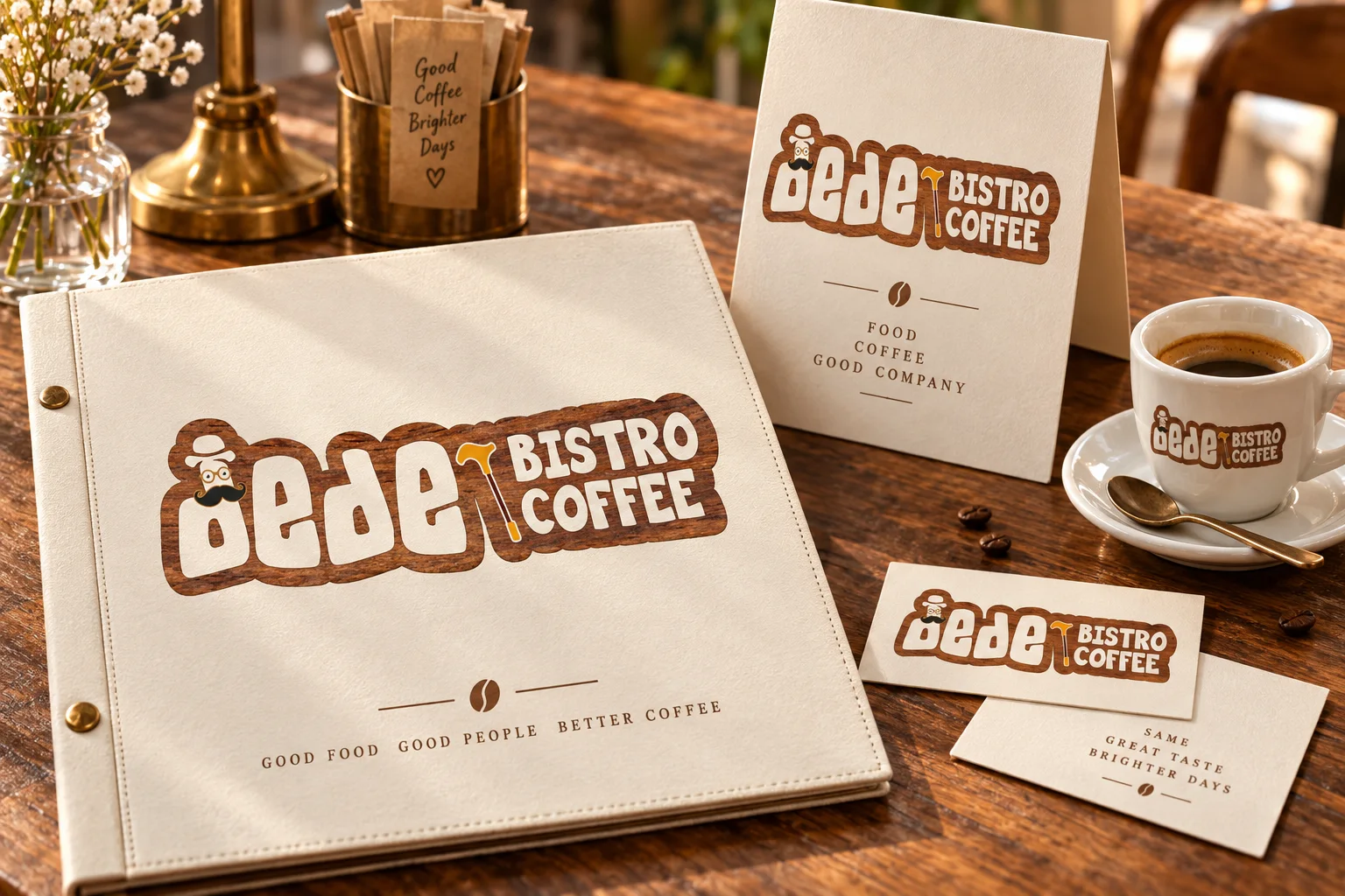 Dede Bistro Coffee · Marka kimliği, Basılı işler