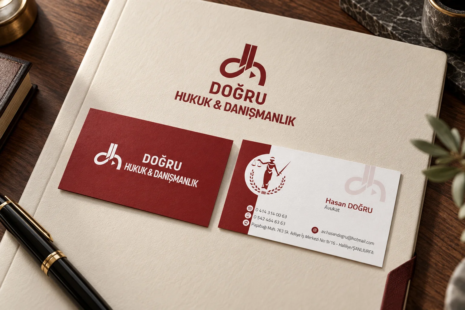 Doğru Hukuk & Danışmanlık · Marka kimliği, Basılı işler