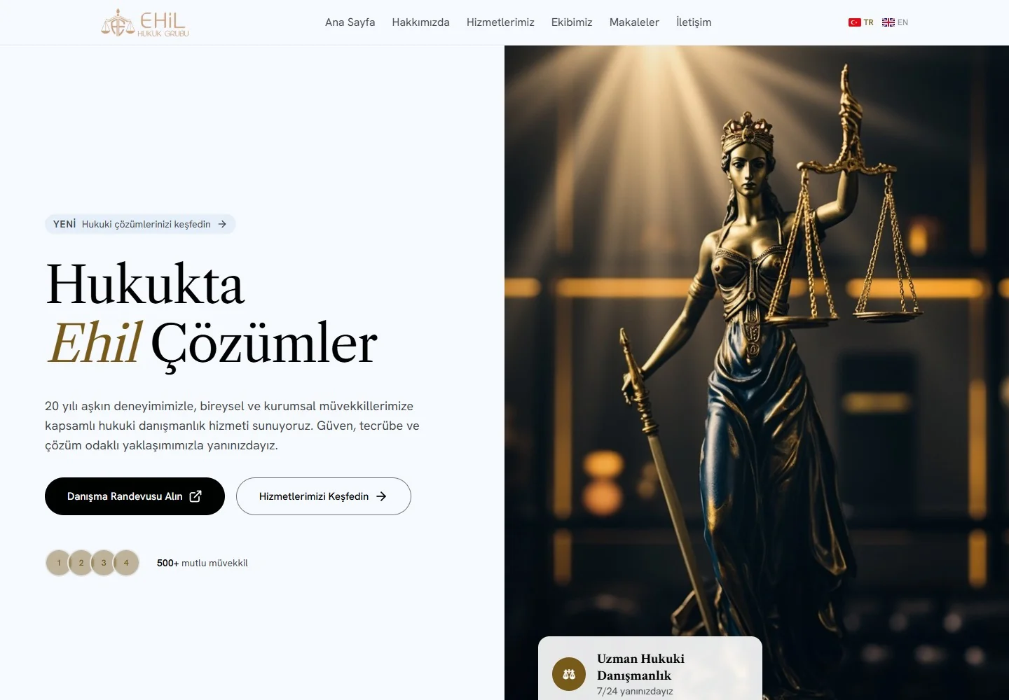Ehil Hukuk Grubu · Web sitesi