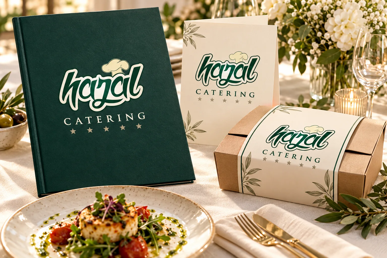 Hazal Catering · Marka kimliği, Basılı işler