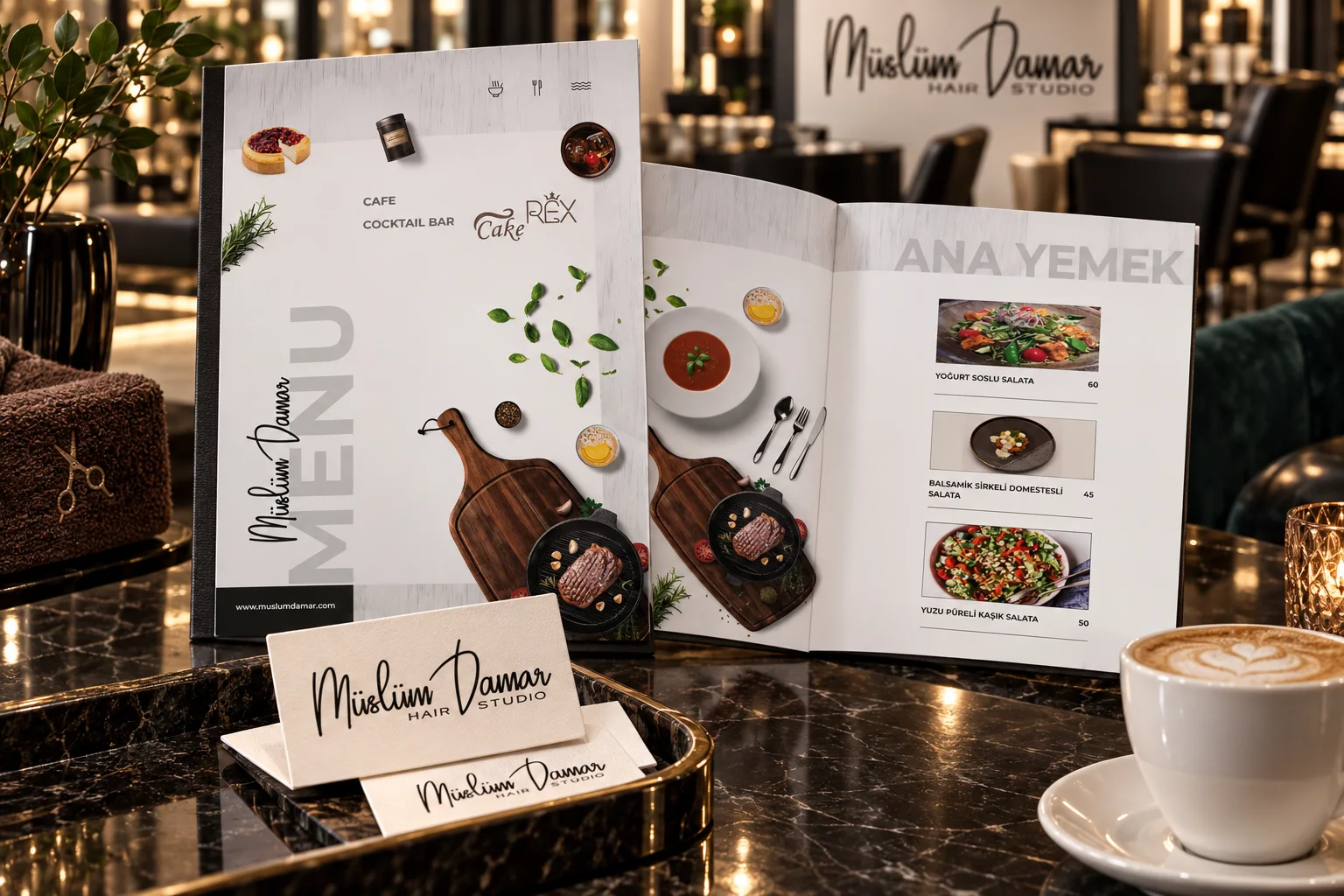 Müslüm Damar · Marka kimliği, Basılı işler, Mekân & fuar