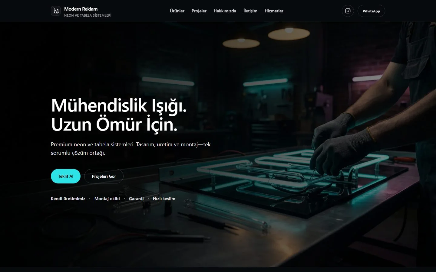Reklam Modern · Web sitesi