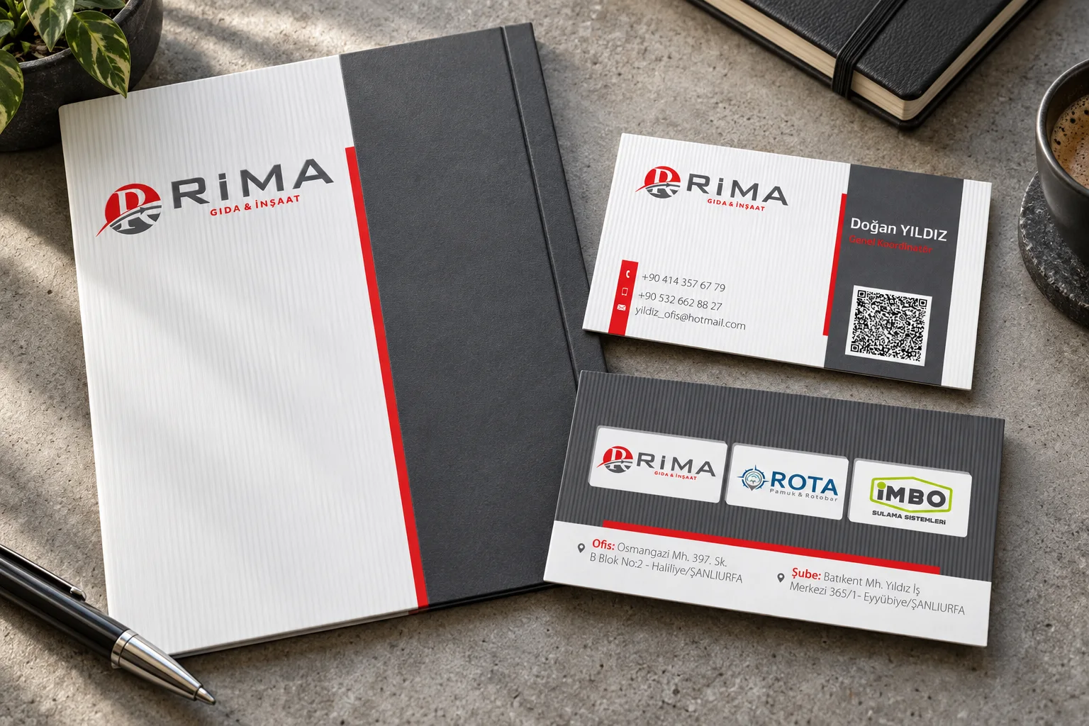 Rima Gıda & İnşaat · Marka kimliği, Basılı işler