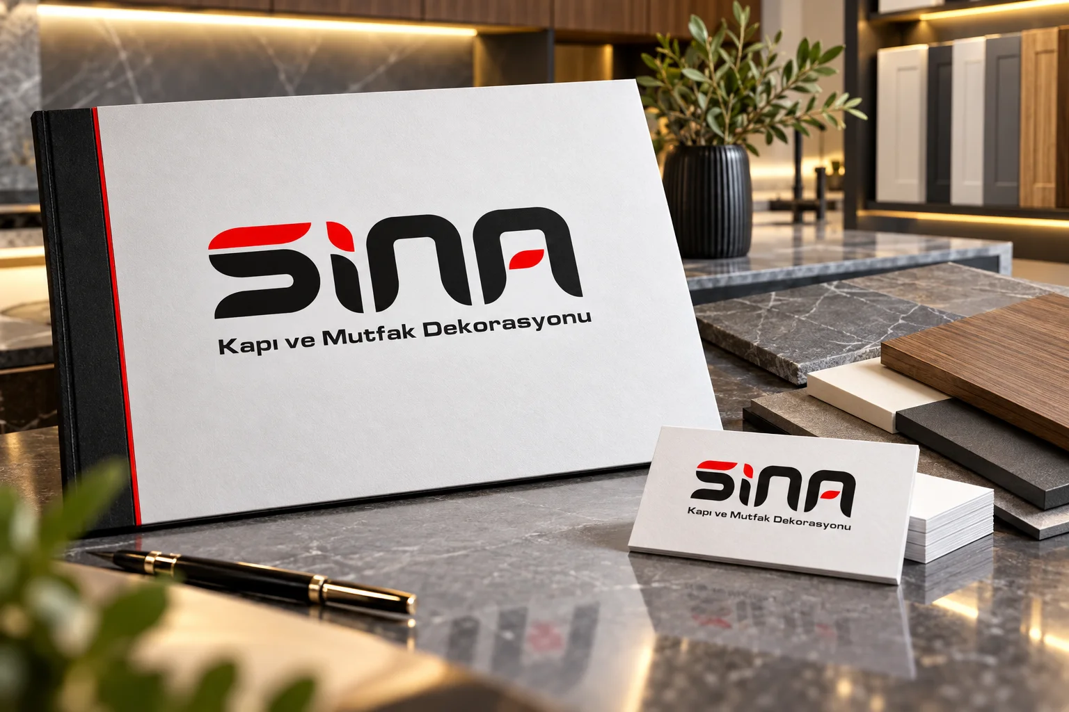 Sina Kapı & Mutfak · Marka kimliği, Basılı işler